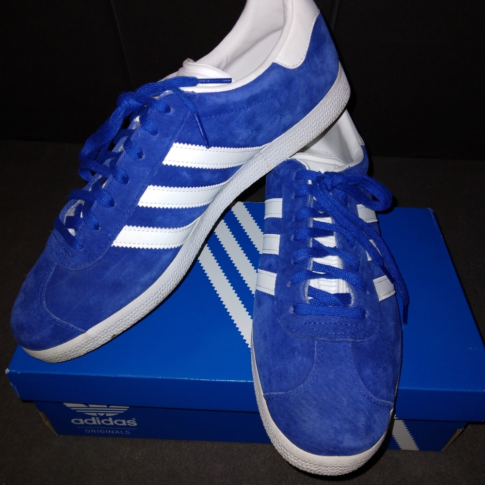 Men's Adidas Gazelle Originals sz11 blue/white